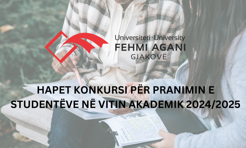 UFAGJ hap konkurs për pranimin e studentëve të rinj të nivelit Baçelor në vitin akademik 2024/2025